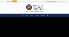 Desktop Screenshot of instituteofcatholicculture.org