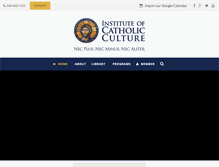 Tablet Screenshot of instituteofcatholicculture.org